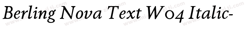 Berling Nova Text W04 Italic字体转换